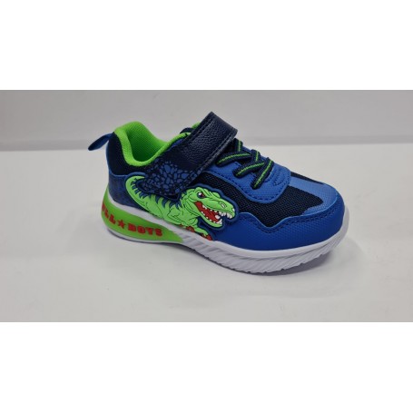 Bull Boys Sneakers Bambino Jungle Raptor, Con Luci e Strappo - RY01 (Royal/Multi)