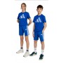 Adidas Pantaloncino Junior Unisex Essentials 3 Stripes -  Colore : Royal/Bianco