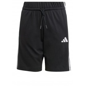 Adidas Pantaloncino Junior Unisex Essentials 3 Stripes KN - Colore : Nero/Bianco