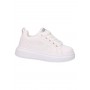4US Sneakers Bambino In Ecopelle Con Cerniera e Lacci, By Paciotti - BIA (Bianco)