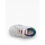 4US Sneakers Infant Con Strappo e Lacci Elastici By Paciotti - BIA/MUL (Bianco/Multi)