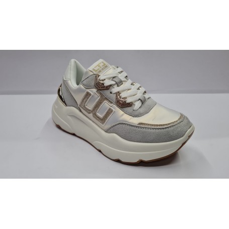 Love To Love Sneakers Donna in Tessile/Ecopelle, By Gai Mattiolo - BIAVO (Bianco/Avorio)