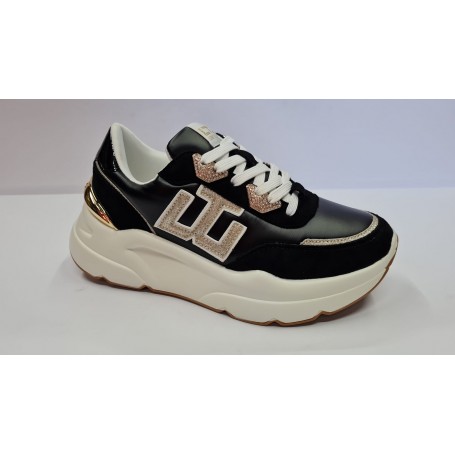 Love To Love Sneakers Donna In Tessile/Ecopelle, By Gai Mattiolo - NEMU (Nero/Multi)