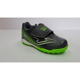 JOMA Scarpe da Calcetto Junior Gol Turf 26 -  2622  (Dark Gray/Verde Fluo)