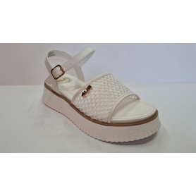4US Sandali Con Cinturino e Fibbia, By Paciotti JR- Colore : Bianco
