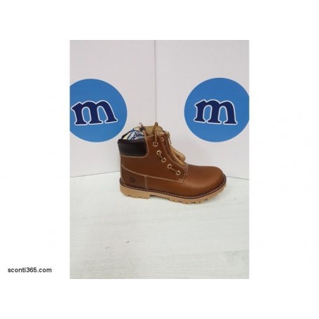 Melania Tronchetto in pelle con lacci e cerniere Unisex - Art. ME6007F7I.B(Cuoio