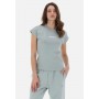 Adidas t-shirt donna Linear Logo Single Jersey - Colore : Salvia/Bianco