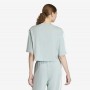 Adidas T-Shirt Donna Essentials 3 Stripes, Single Jersey - Colore : Salvia/Bianco