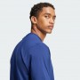Adidas T-Shirt Uomo Essentials Linear, Single Jersey - Colore : Blue Scuro/Bianco