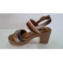 GianMarcoVenturi Sandali Donna in Raffia Ed Ecopelle Con Accessorio - Multicolor