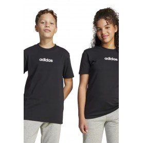 Adidas T-shirt Junior Essentials Linear A Maniche Corte - Colore : Nero/Bianco