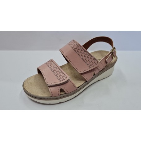 Cliawalk Sandali Donna in Ecopelle Con Strappi e Plantare Estraibile - ROSA (Rosa)
