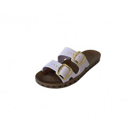 Sensi Ciabatte Donna La Jolla Prestigio in PVC Con Doppia Fibbia - 349 (Aurora/Marrone)