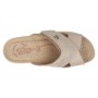 Fly Flot Ciabatte Aperte Donna in Microfibra con Zeppa e Strappo -  6009 (Beige)