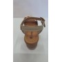 Inblu Sandali Donna Flik con Zeppa, Morsetto e Cinturino con Fibbia- 054 (Platino)