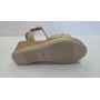 Inblu Sandali Donna Flik con Zeppa, Morsetto e Cinturino con Fibbia- 054 (Platino)