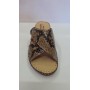 StilediVita Ciabatte Donna In Pelle con Zeppa E Strappo - ROC (Roccia)