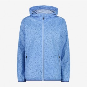 CMP Giacca Antivento Ripiegabile Donna in Ripstop Con Cappuccio -   M926 (Sky)