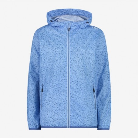 CMP Giacca Antivento Ripiegabile Donna in Ripstop Con Cappuccio -   M926 (Sky)