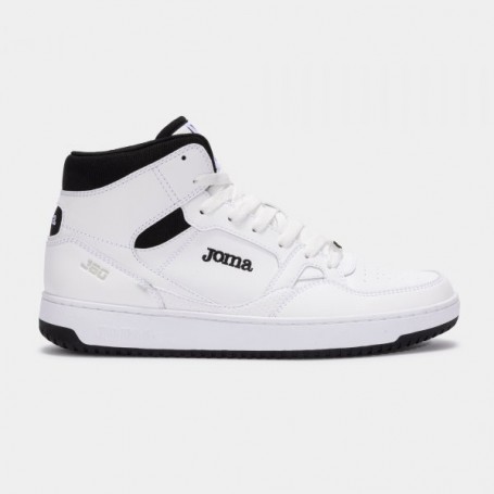 Joma Sneakers Mid Uomo In Ecopelle e Tessile J80 Memory Foam- 2502 (Bianco/Nero)