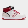 Joma Sneakers Mid Junior Berry in Ecopelle e Tessile - 2506 (Bianco/Rosso)