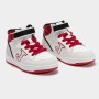 Joma Sneakers Mid Junior Berry in Ecopelle e Tessile - 2506 (Bianco/Rosso)