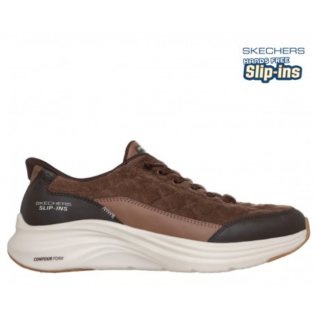Skechers Scarpe Uomo Contour Foam-Cordelux, Cozy Fit, Slip-Ins - /BRN (Brown)