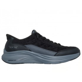 Skechers Scarpe Uomo Cozy Fit, Contour Foam-Cordelux, Slip-Ins - /BKCC (Black/Charcoal)