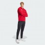 Adidas Felpa C/Cappuccio Uomo Entrada 26, Zip Integrale - Colore : Rosso/Bianco