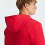 Adidas Felpa C/Cappuccio Uomo Entrada 26, Zip Integrale - Colore : Rosso/Bianco