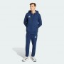 Adidas Felpa C/Cappuccio Uomo Entrada 26, Zip Integrale - Colore : Blue/Bianco