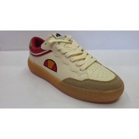 Ellesse Sneakers Uomo Original in Pelle ed Ecopelle - 381 (Tofu/Red)
