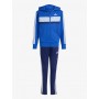 Adidas Tuta Con Cappuccio Junior Tiberio 3 Stripes - Colore : Royal/Bianco/Multi