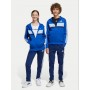 Adidas Tuta Con Cappuccio Junior Tiberio 3 Stripes - Colore : Royal/Bianco/Multi