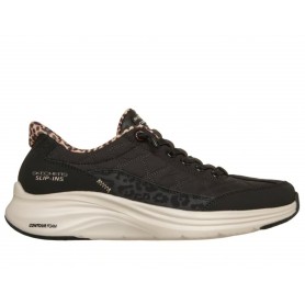 Skechers Scarpe Donna Contour Foam-Leopard Dream, Slip-Ins/Cozy fit - /BLK (Black)