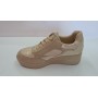 4US Sneakers Donna In Ecopelle Con Lacci e Cerniera By Paciotti - BEI (Beige/Multi)