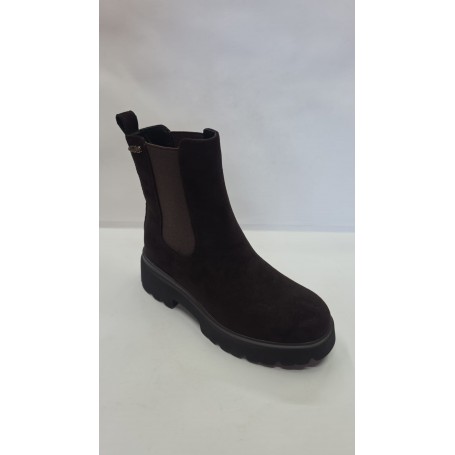 4US Tronchetto Donna In Ecopelle Scamosciata ed Elastici By Paciotti - MAR (Marrone)