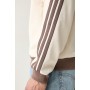 Adidas Felpa Uomo Stadium PQ TT a Zip Intera, Essentials - Colore : Beige/Marrone