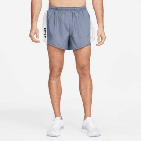 Nike Pantaloncino Uomo Running Dri-FIT Heritage 4 Inch - 475 (Grigio/Bianco)