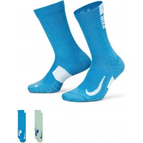 Nike Calze unisex Multiplier (2 paia) Sport/Tempo Libero -  928 (Multicolor)