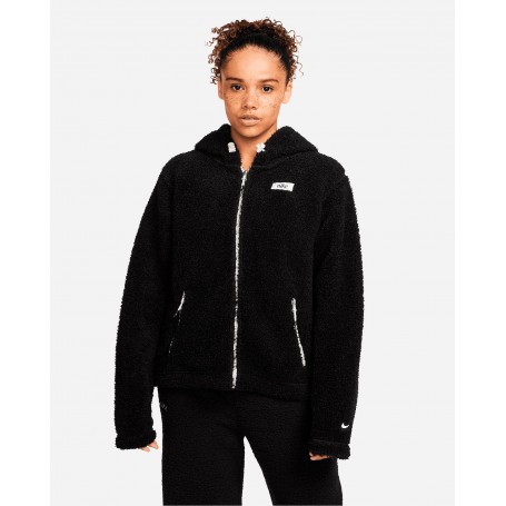 Nike Felpa/Giubbino C/Cappuccio Donna Therma-Fit Cozy Full Zip - 010 (Nero)