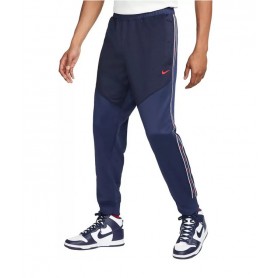 Nike Pantalone Tuta Uomo Sportswear Repeat  -  410 (Dark Blue/Bianco/Rosso)