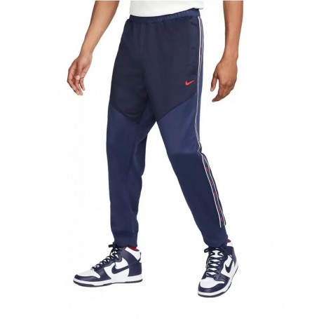 Nike Pantalone Tuta Uomo Sportswear Repeat  -  410 (Dark Blue/Bianco/Rosso)
