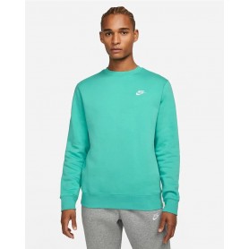 Nike Felpa Uomo Sportswear Club Fleece Crew BB - 369 (Menta/Bianco)