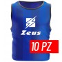Zeus Casacca Promo, Senior, confezione da 10 casacche -COLORE (AZZURRO)