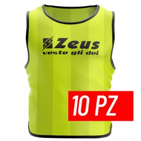 Zeus Casacca Promo, Senior, confezione da 10 casacche -GIAFLU (Giallo Fluo)