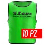 Zeus Casacca Promo, Senior, confezione da 10 casacche -VERFLU (Verde Fluo)
