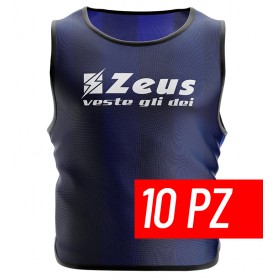 Zeus Casacca Promo, Senior, confezione da 10 casacche NAVBLU (Navy Blue)