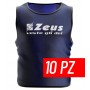 Zeus Casacca Promo, Senior, confezione da 10 casacche NAVBLU (Navy Blue)