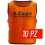 Zeus Casacca Promo, Senior, confezione da 10 casacche -ARAFLU (Arancio Fluo)